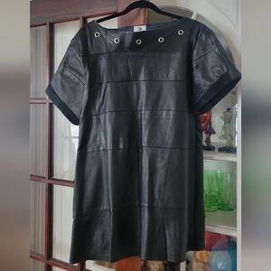 The Ragged Priest 100% leather shift dress. Size Large.